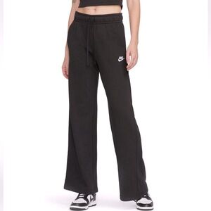 🤩GUC🤩 NIKE Sportswear Club Fleece Midrise Wide-Leg Pants Black